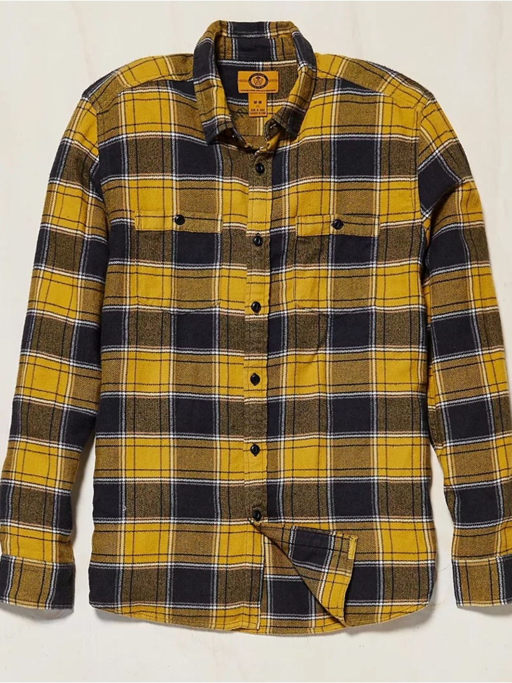 Stapleford Kettle Plaid Flannel Button up Shirt urban outfitters mens small nwt